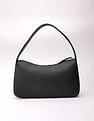 Tommy Hilfiger Solid Black Pu Shoulder Bag