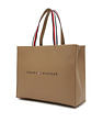Tommy Hilfiger Logo Khaki Pu Handbags