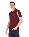 AD by Arvind Cotton Colour Block Polo Shirt