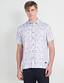 Flying Machine Short Sleeve Paisley Print Shirt