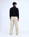 Flying Machine Solid Loose Fit Pleated Cargos