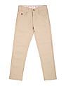 U.S. Polo Assn. Kids Boys Solid Slim Fit Trousers