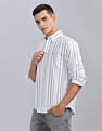 Tommy Hilfiger Striped Regular Fit Plain Woven Shirt