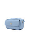 Tommy Hilfiger Solid Blue Pu Sling Bag