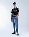 Flying Machine Mankle Relaxed Tapered Fit Flex Knit Jeans