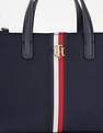 Tommy Hilfiger Solid Blue Nylon Handbag