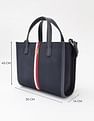 Tommy Hilfiger Solid Blue Nylon Handbag