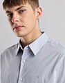 Calvin Klein Jeans Mens Blue Solid Shirt