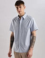 Calvin Klein Jeans Mens Blue Solid Shirt
