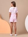 U.S. Polo Assn. Kids Girls Vertical Striped Skorts