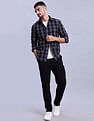 Tommy Hilfiger Checked Regular Fit Plain Woven Shirt
