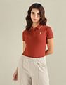 U.S. Polo Assn. Women Tipped Collar Pique Polo Shirt