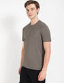 Calvin Klein Jeans Earthy Brown Solid T-Shirt