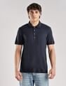 Calvin Klein Jeans Solid Regular-Fit Lyocell Polo T-Shirt