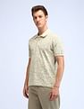 Flying Machine Abstract Pattern Pure Cotton Polo Shirt