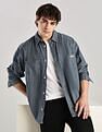 Calvin Klein Jeans Solid Relaxed-Fit Denim Woven Shirt