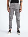 Flying Machine Drawstring Waist Solid Trousers