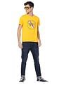 AD by Arvind Crew Neck Graphic Print T-Shirt
