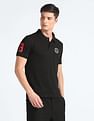Flying Machine Logo Applique Pique Polo Shirt