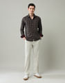 Arrow Sport Tartan Checked Slim Fit Shirt