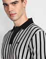 Arrow Sports Vertical Stripe Cotton Polo Shirt
