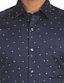 Arrow Spread Collar Manhattan Slim Fit Printed Formal Shirt