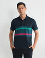 Arrow Sports Horizontal Stripe Cotton Polo Shirt