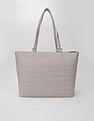 Tommy Hilfiger Logo Brown Pu Tote Bag