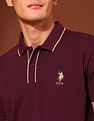 U.S. Polo Assn. Solid Slim Fit Varsity Polo Shirt