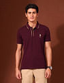 U.S. Polo Assn. Solid Slim Fit Varsity Polo Shirt