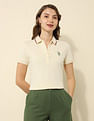 U.S. Polo Assn. Women Tipped Collar Regular Fit Polo Shirt