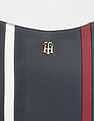 Tommy Hilfiger Striped Navy Pu Handbag