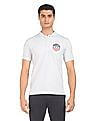 Aeropostale Men White Pique Solid Polo Shirt