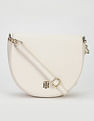 Tommy Hilfiger Solid Beige PU Sling Bags