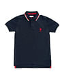 U.S. Polo Assn. Kids Boys Logo Collar Solid Polo Shirt