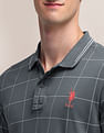 U.S. Polo Assn. Pure Cotton Checked Slim Fit Polo Shirt