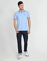 Arrow Sports Patterned Collar Polo Shirt