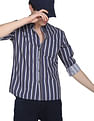 Flying Machine Vertical Stripe Cotton Shirt