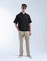 Flying Machine Gingham Checked Oversized Fit Digitopia Shirt