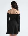 Calvin Klein Off Shoulder Solid Mini Dress