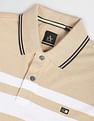 Arrow Sports Horizontal Stripe Cotton Polo Shirt