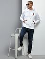 Tommy Hilfiger Men White Essential Embroidered Monogram Sweatshirt