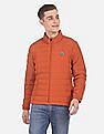 U.S. Polo Assn. Men Orange Zip Up Quilted Jacket