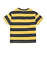 U.S. Polo Assn. Kids Boys Yellow Round Neck Striped T-Shirt