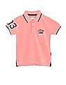 U.S. Polo Assn. Kids Boys Tipped Collar Patterned Knit Polo Shirt