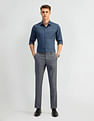 Arrow Mid Rise Checked Trousers