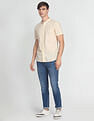 Flying Machine Slash Slim Tapered Fit Jeans