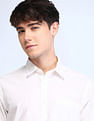 Flying Machine Slim Fit Dobby Solid Shirt