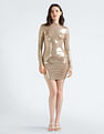 Calvin Klein Long Sleeve Metallic Bodycon Dress