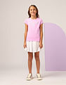 U.S. Polo Assn. Kids Girls Glitter Regular Fit T-Shirt